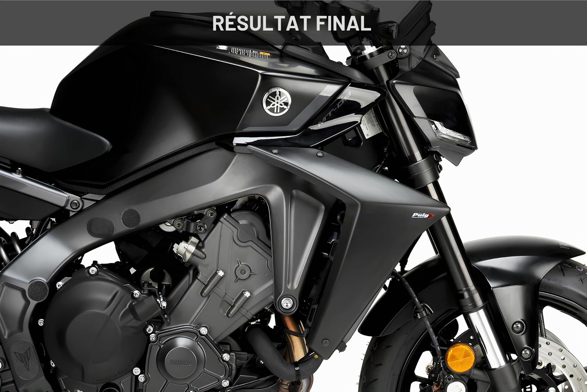 Bouchons de Cadre de Moto Rouge compatibles avec Yamaha MT-09 / MT-09 SP/Tracer 9 / Tracer 9 GT 2021-2025 - Couvre-Trou Cadre latéral - Accessoires Moto esthétiques (Noir)
