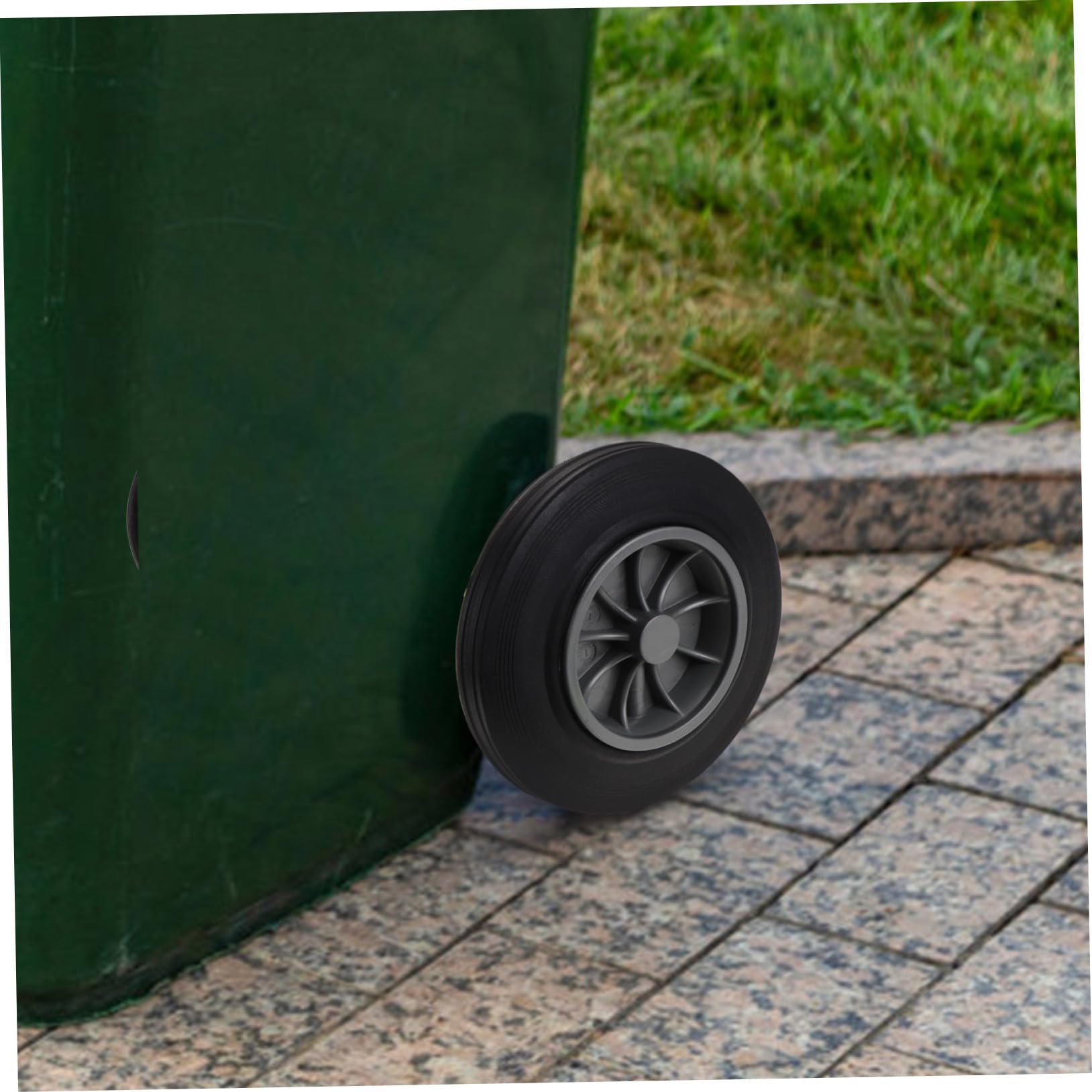 Rueda de Repuesto Diseño de Rueda Gruesa y Eje Sólido para Cubo de Basura Fácil Instalación y Movimiento para Gestión de Residuos