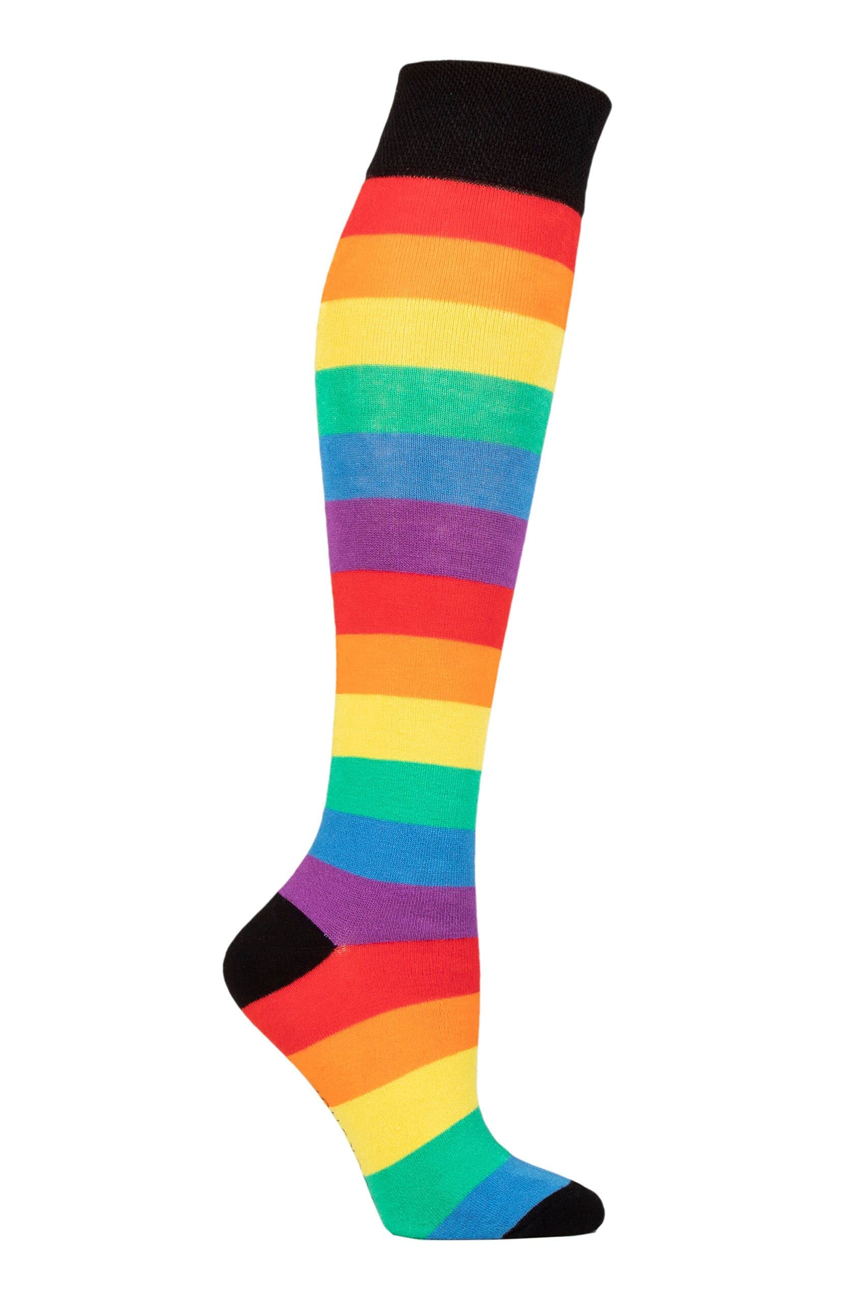 SockShop Mens and Ladies Bamboo Pride Socks Collection Pack of 1 Pride Knee High 7-11
