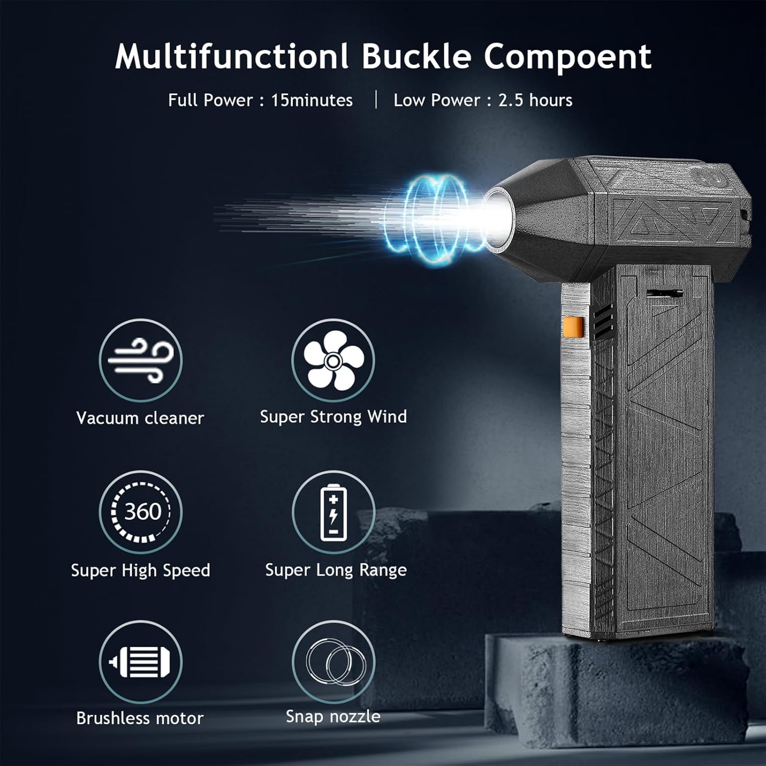 2024 New Jet Fan Blower for Car Drying,130000 RPM Portable Mini Jet Blower, Air Blower Super Jet Fan, Leaf Blower Snow Blower Cordless, The Turbo Violent Fan