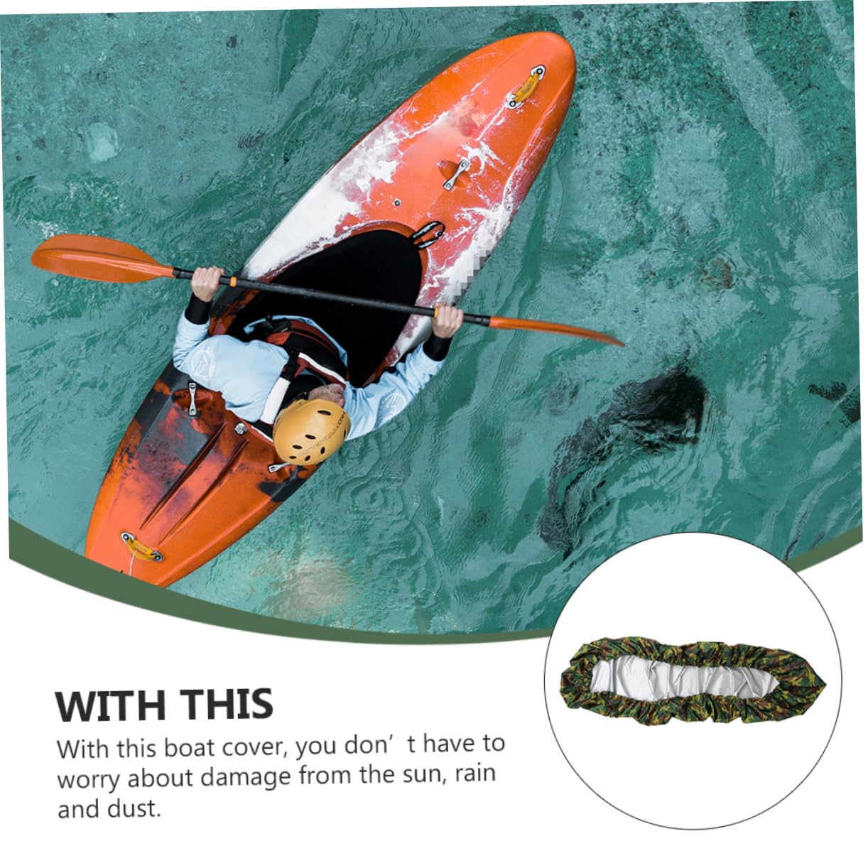TOYANDONA Copertura del Kayak Posto a Sedere Scudo Impermeabile per Kayak Kit gommone Impermeabili Waterproof Copertura Impermeabile per Kayak Copertura per Kayak Panno Oxford Impermeabile
