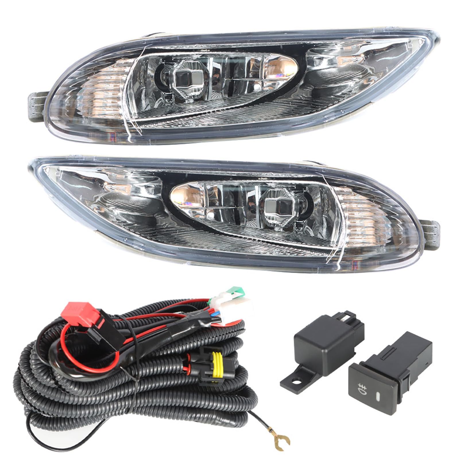 LABLT Pair of Front Fog Light Kit Replacement for Corolla 2005 2006 2007 2008 Driver Left and Passenger Right Side Switch Wiring Driving Lamps