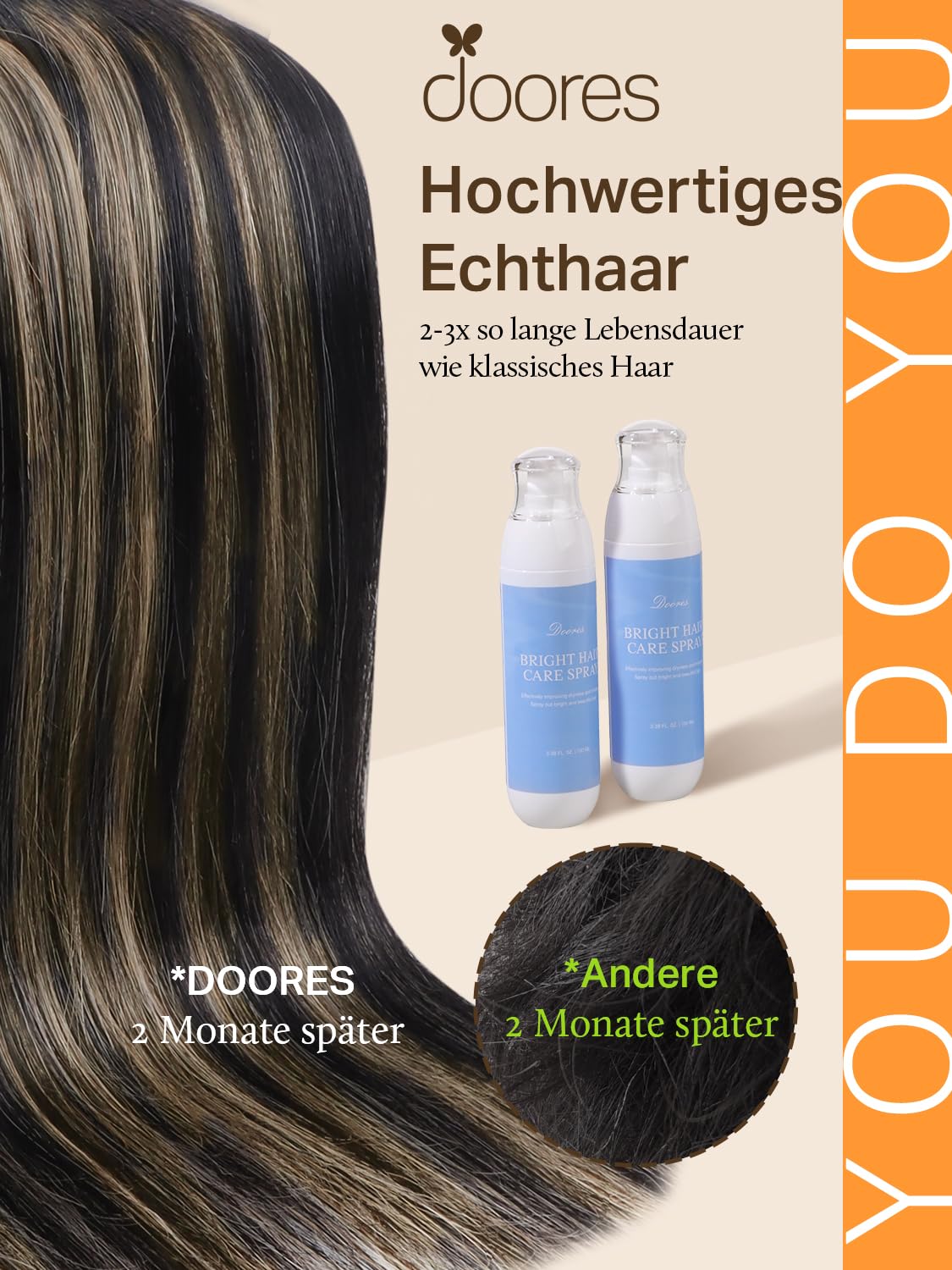 DOORES Extensions Echthaar Tape in, Balayage Natürliches Schwarz bis Hellblond 40cm (16zoll) 100g 40pcs, Echthaar Tape Extensions Blond Remy Haar Full Thick Ends Haarteil Für Unsichtbare