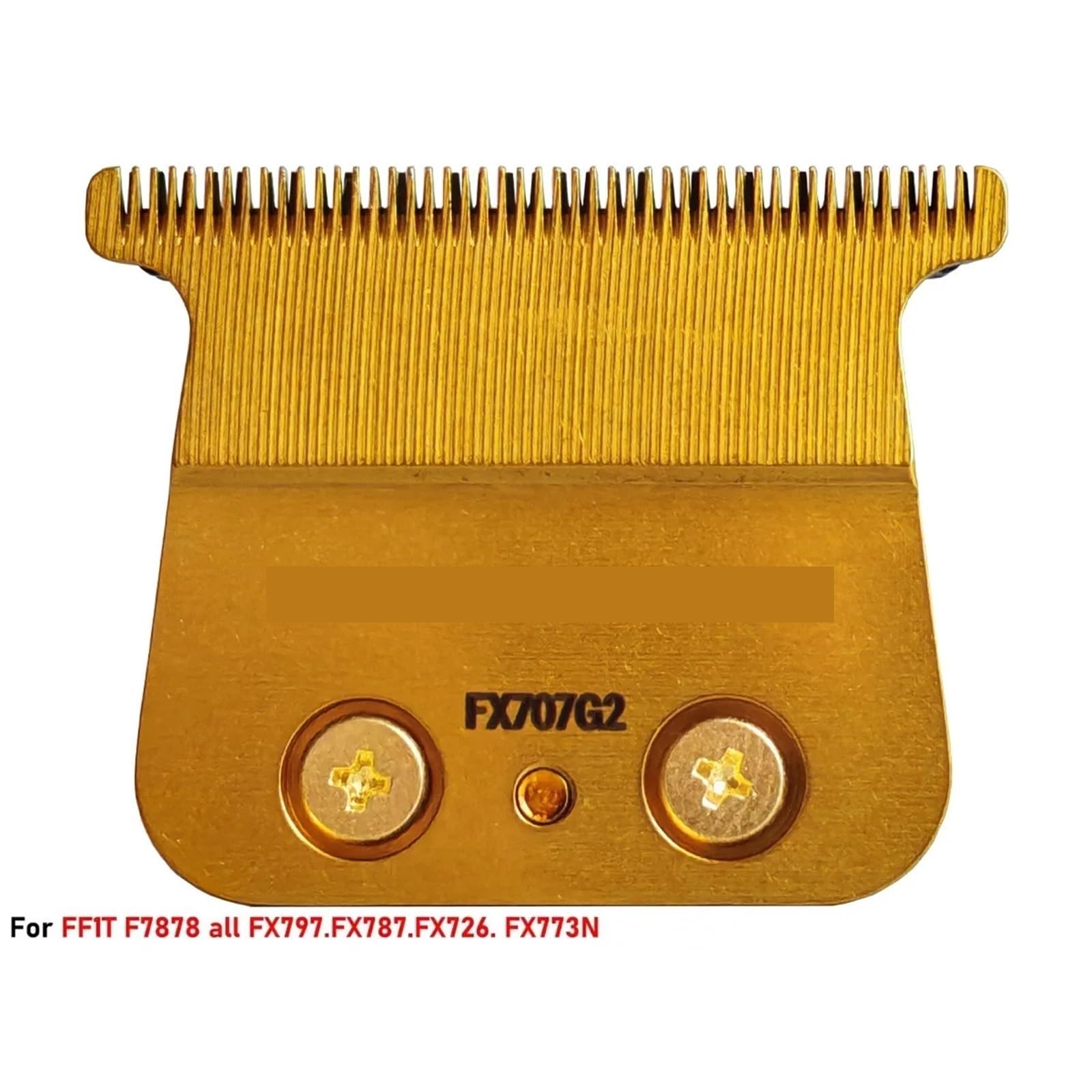 Lama Di Ricambio In Acciaio Ad Alto Tenore Di Carbonio Con Denti Profondi, Compatibile Con JUCAI, F7878 FX707 FX787 Barbiere Trimmer | 2pc GOLD2.0 blade
