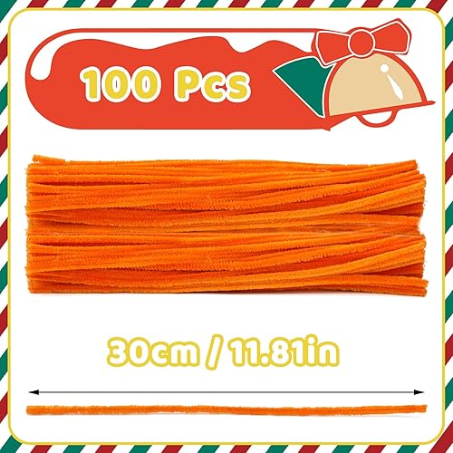 Miniatura 2 de Hssugi Limpiapipas, 100 piezas de limpieza de pipas de Navidad, suministros de manualidades, limpiadores de pipas dorados, palos peludos a granel