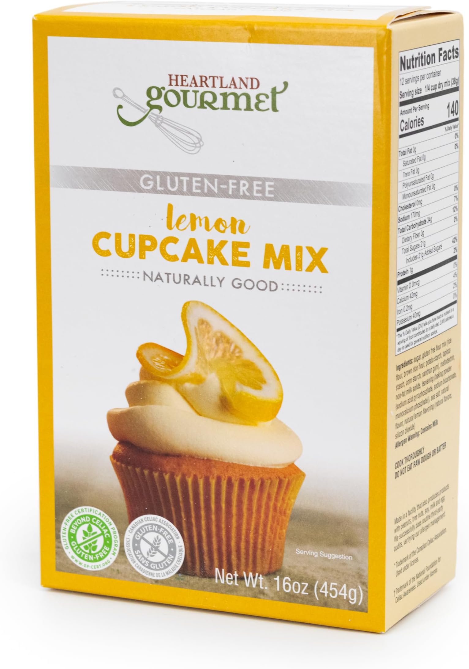 Rich & Decadent Lemon Cupcake Mix, Gluten-Free | Heartland Gourmet