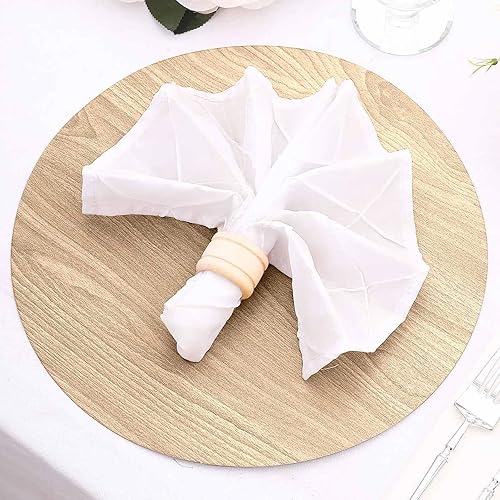 Miniatura 6 de Efavormart - Juego de 6 manteles individuales de papel natural de 13 pulgadas con diseño de madera de nogal, manteles redondos desechables para mesa