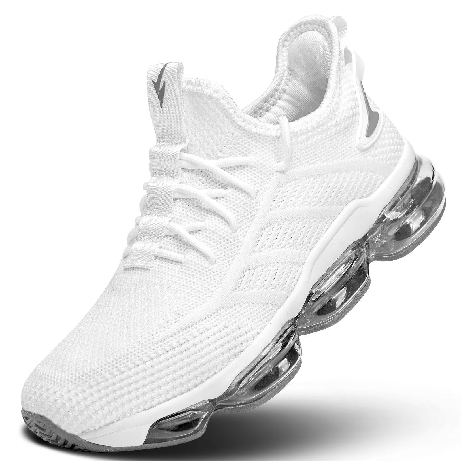 Pozvnn Mens Running Shoes Air Cushion Slip on Walking Tennis Sneakers Fashion Casual Breathable Trail Sport Gym