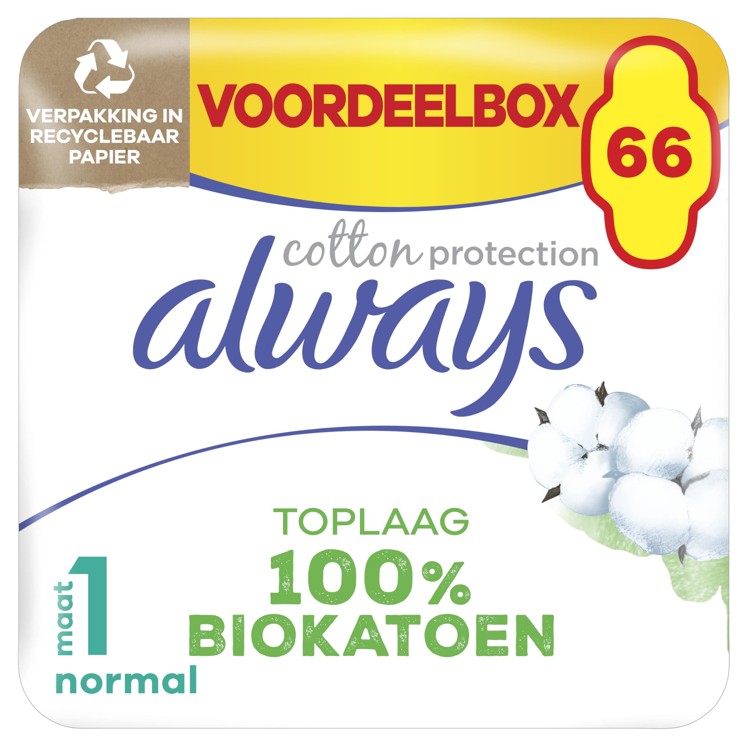 Always Cotton Protection Ultra Normal (rozmiar 1) Ręczniki ze skrzydełkami 66X