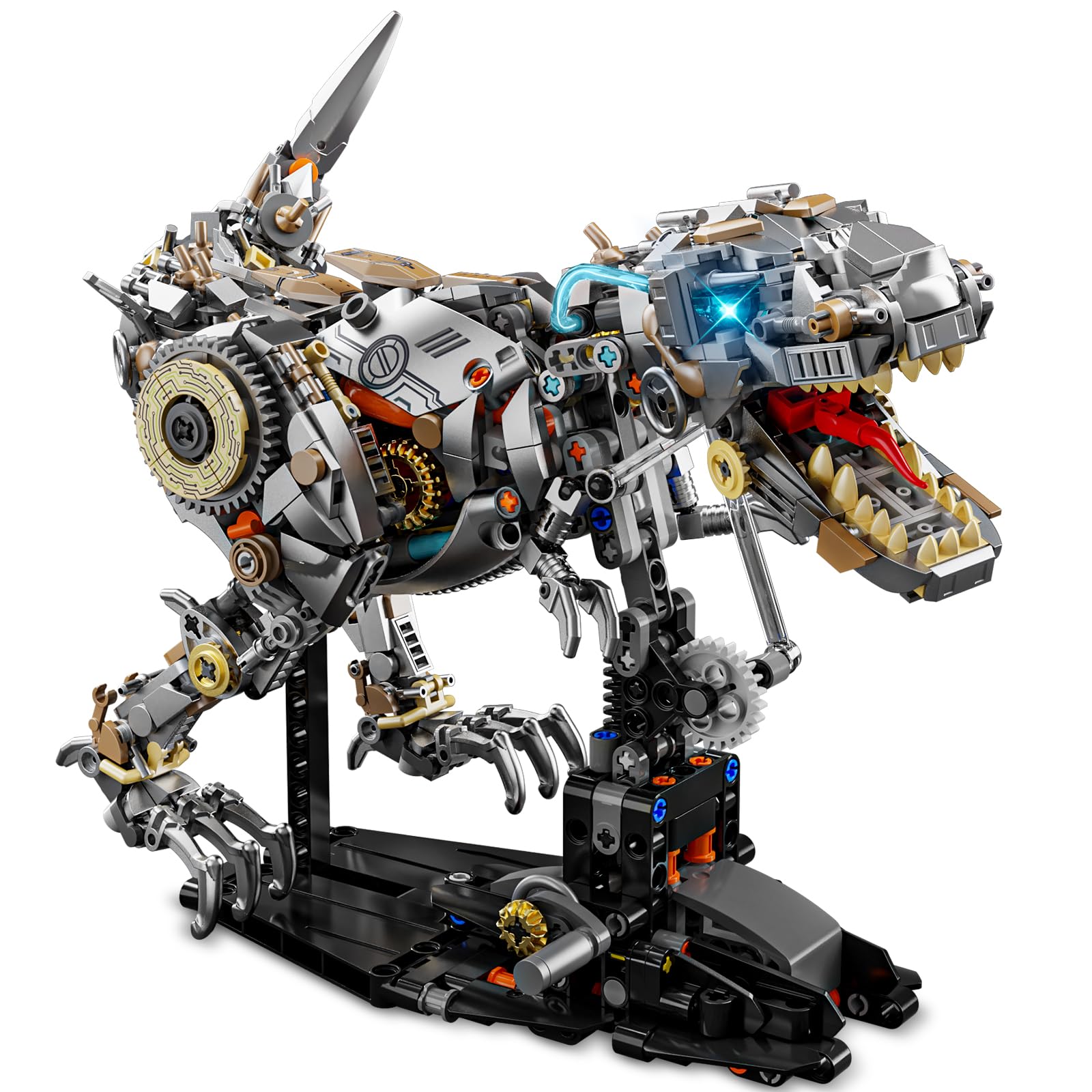 Amazon.com: Ideas Mechanical Tyrannosaurus Building Set with Light