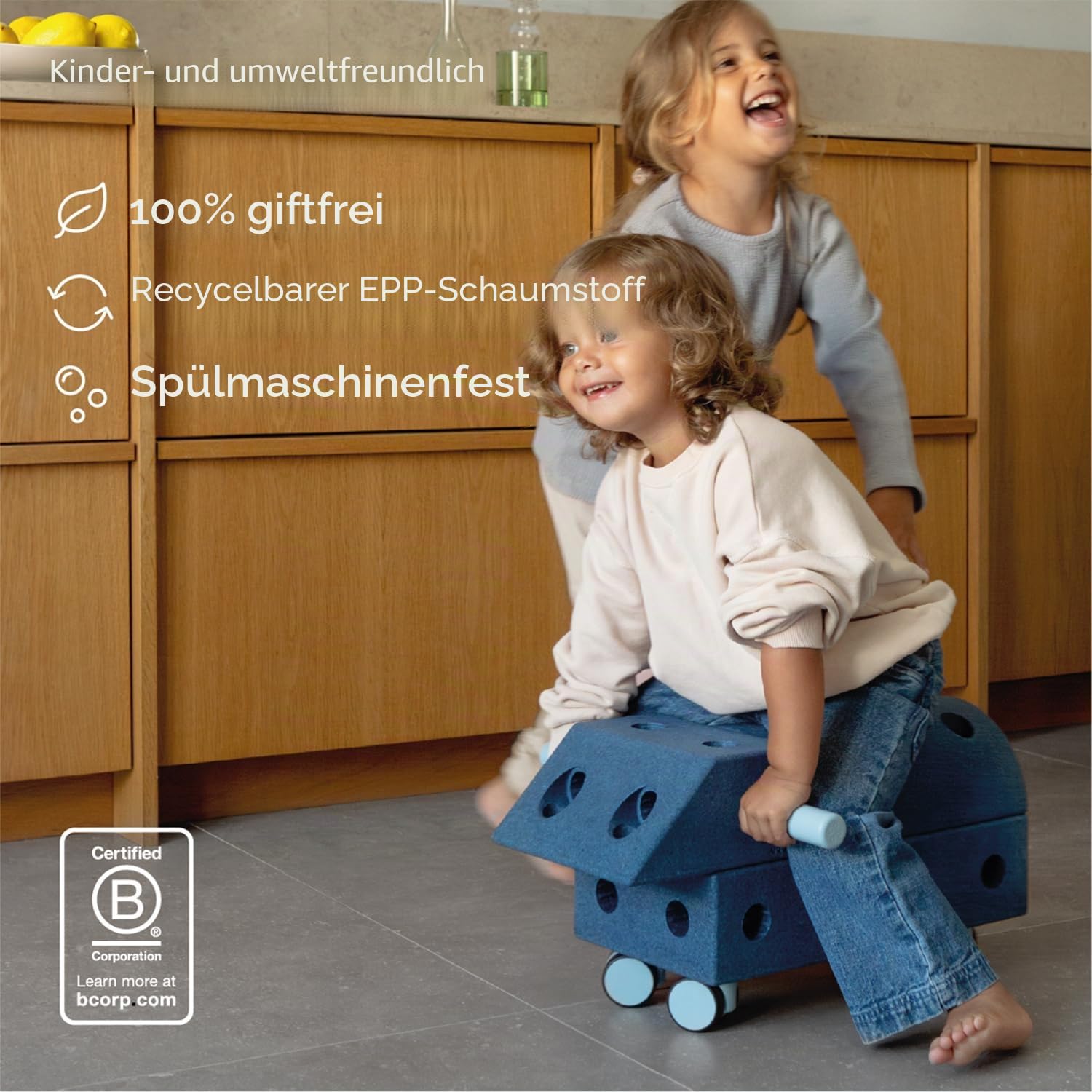 Modu. Modell 34 TLG. Baukasten Starter-Set Modu Playsystem Dreamer von 0-6 Jahren - Deep Blue/Sky Blue