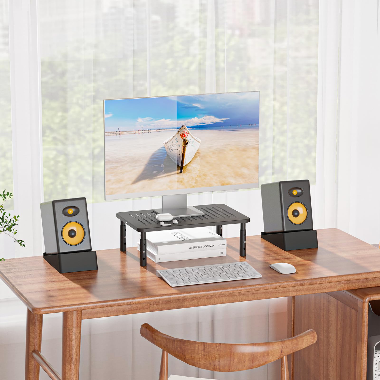 Amazon.co.jp: WALI デスクトップスピーカースタンドライザー デスク