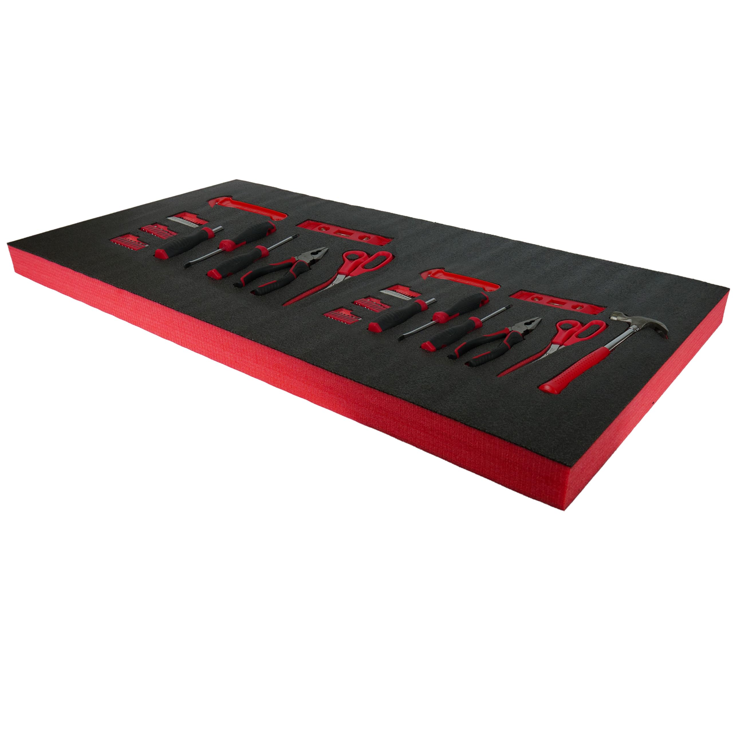 Schaumstoff anpassbarer Werkzeugkasten Einsatz 1000x500x50 mm Rot