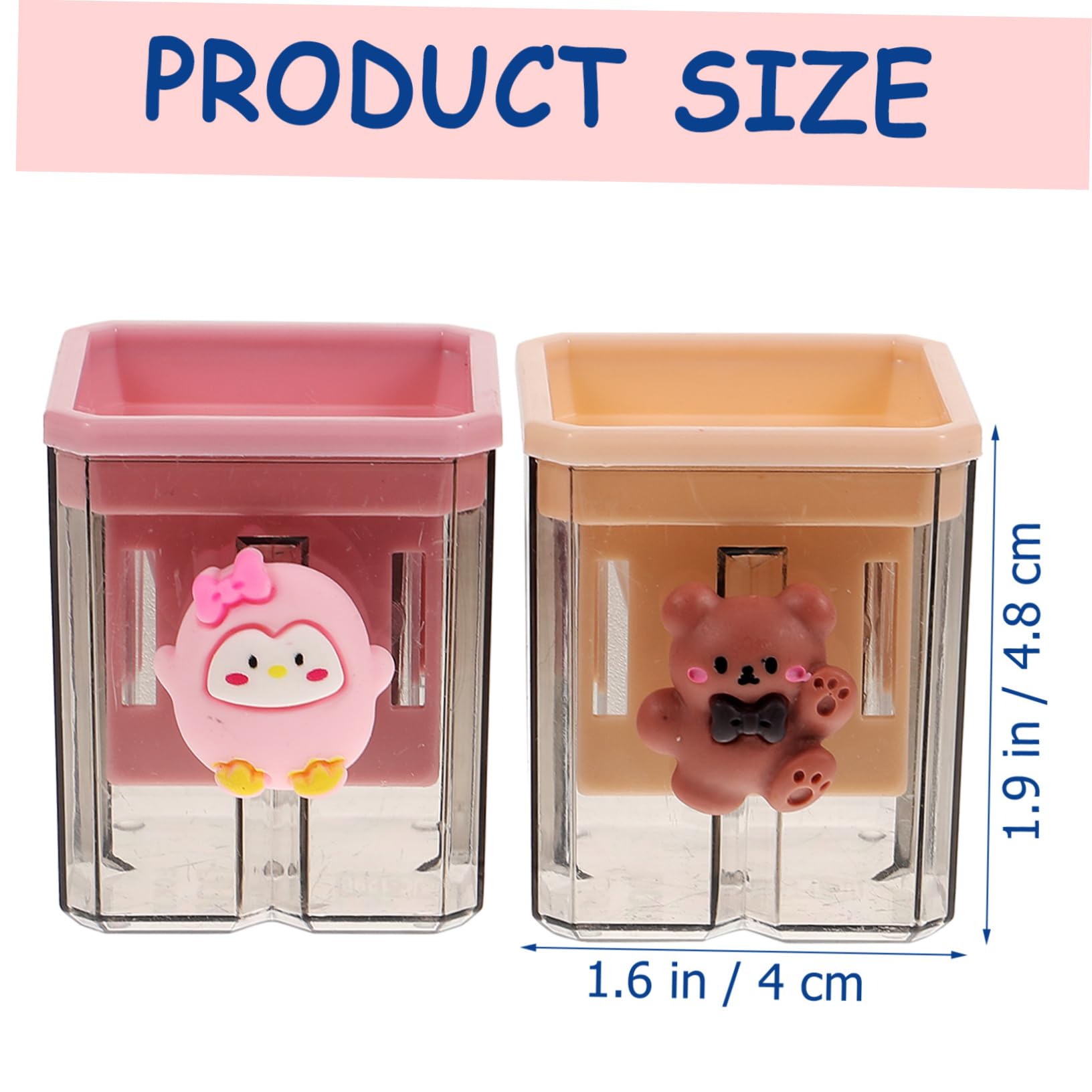 Angoily 2 Pezzi Temperamatite Manuale per Design Cartone Animato Temperamatite per Forniture Scolastiche e Creatività Infantile