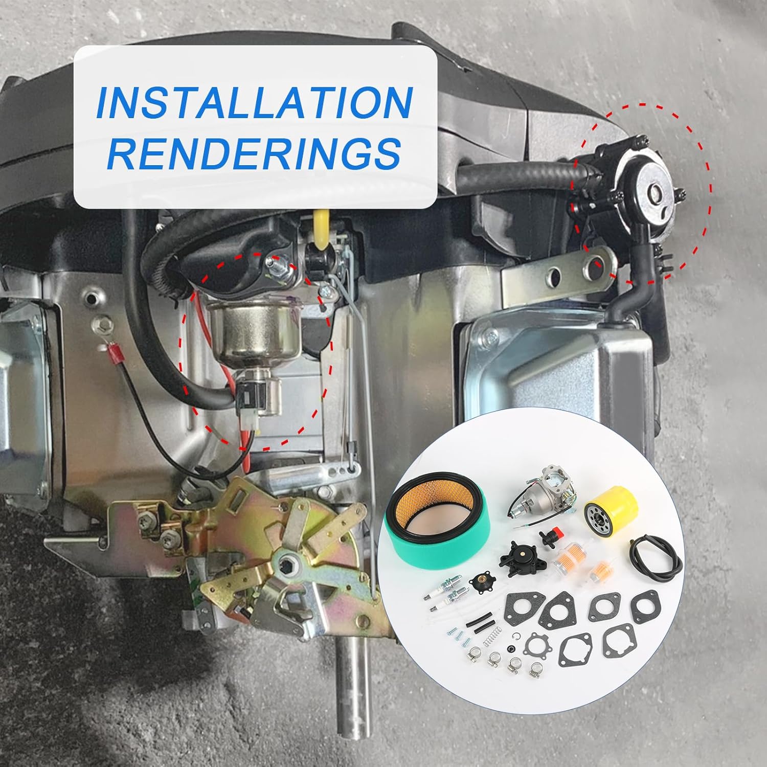 24 853 25-S Carburetor Replacement For Kohler CV18S CV20S CV22S CV725 Command Engine, Replace 24 853 19-S, 24 853 09, 24 053 08-S