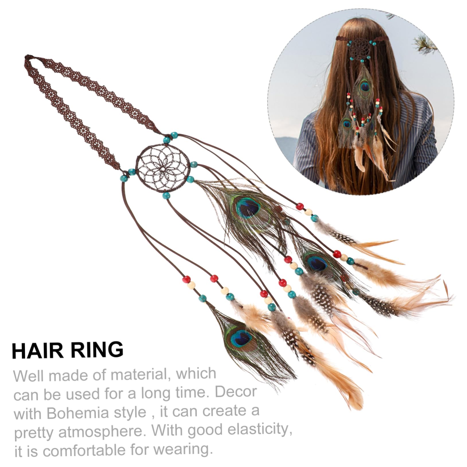 FRCOLOR 3 Diademas Elegantes Para Mujer Estilo Bohemio Estrechas Con Borlas Hechas A Mano Para Cumpleaños De Niñas.