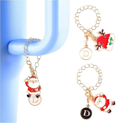 Miniatura 1 de Stanley Cup - Paquete de 2 accesorios para la taza Stanley, simple, moderno, Navidad, identificación, inicial, letra, personalizable, compatible con