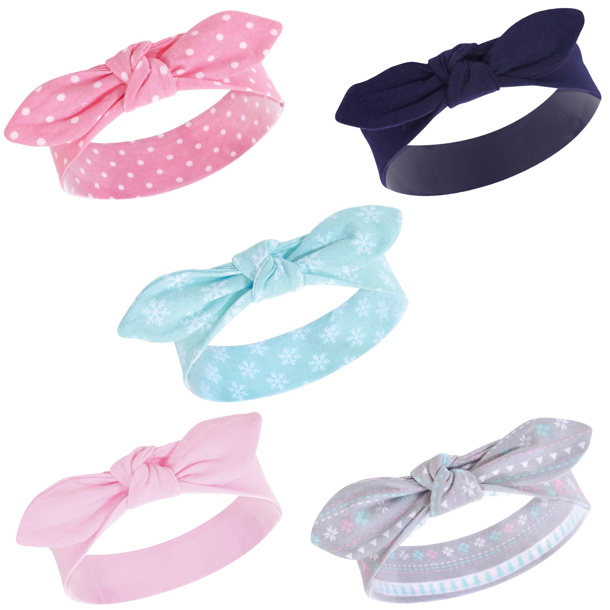Hudson Baby Cotton and Synthetic Headbands, Size 0-24 Months