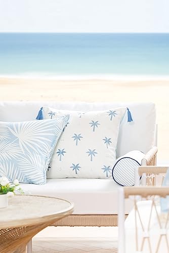 Miniatura 8 de Hofdeco Premium Coastal Patio - Funda de almohada lumbar para interiores y exteriores, 12 x 20 pulgadas, resistente al agua para patio trasero,