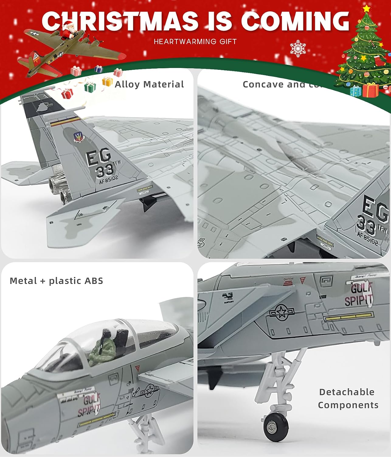 NUOTIE 1/100 F-15C Eagle Fighter Model Gulf Spirit Livery