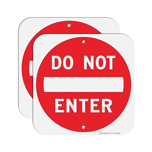 Do Not Enter Sign,12x12 Inch Square .040 Aluminum,Reflective Rust Free