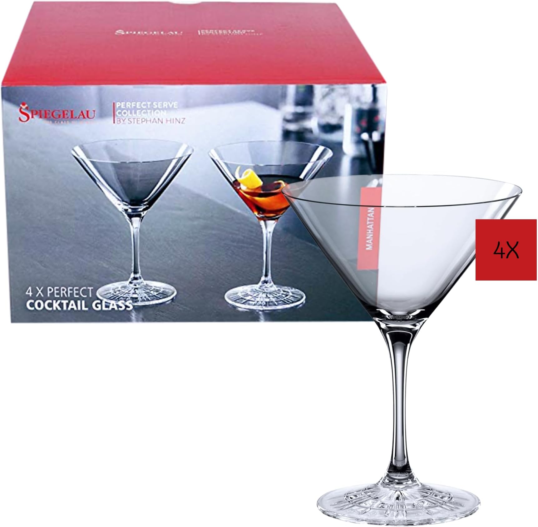 PORFOYO Cocktailgläser 4er Set 280ml - Champagnerschalen Aus Kristallglas - Für Sekt & Cocktails