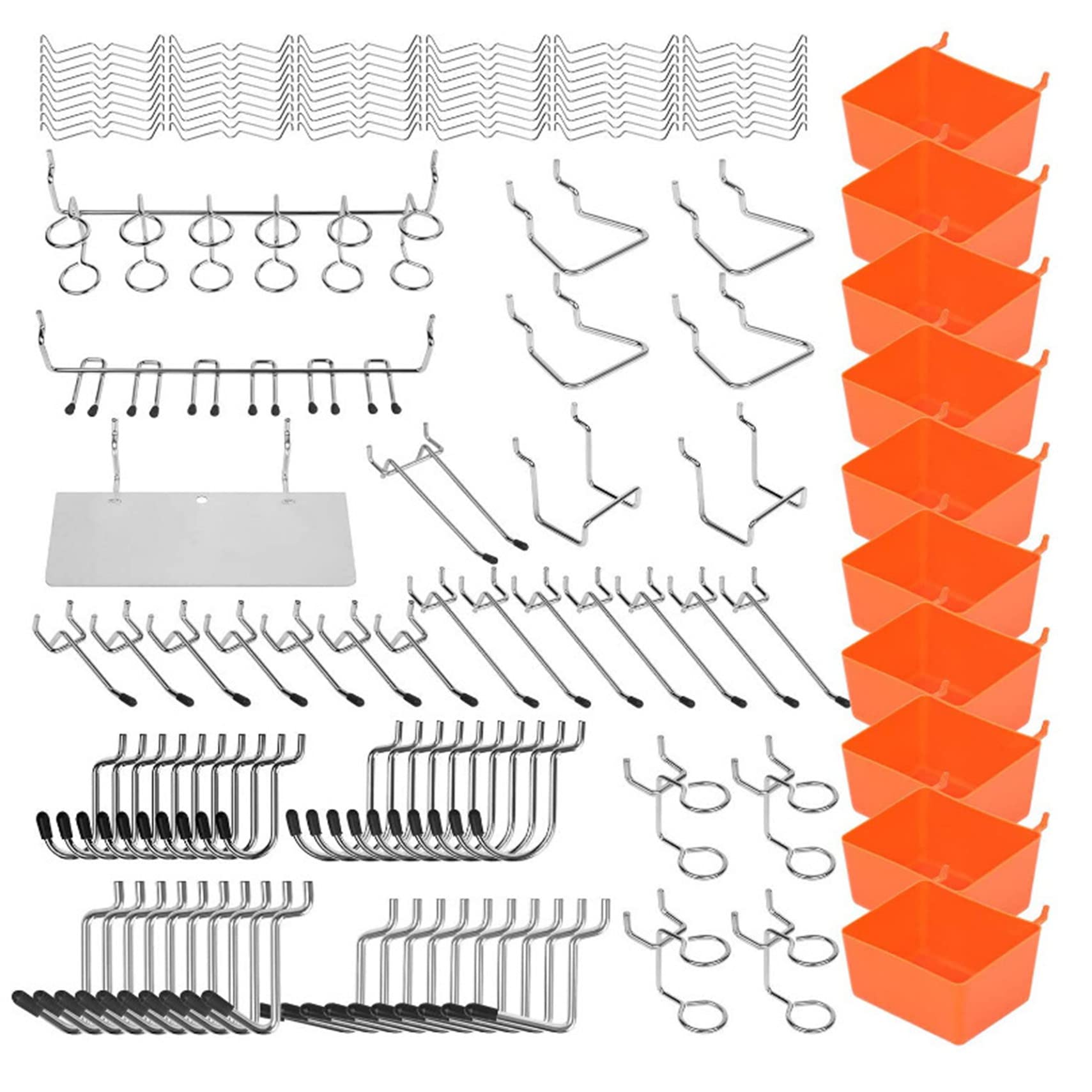 KK5 Pegboard Hooks - Thick Heavy Duty Pegboard Hanger and Pegboard Tool Holder, Metal Hooks for Hanging Storage Organizing Various Tools and Saving The Space in Garage Workshop Store