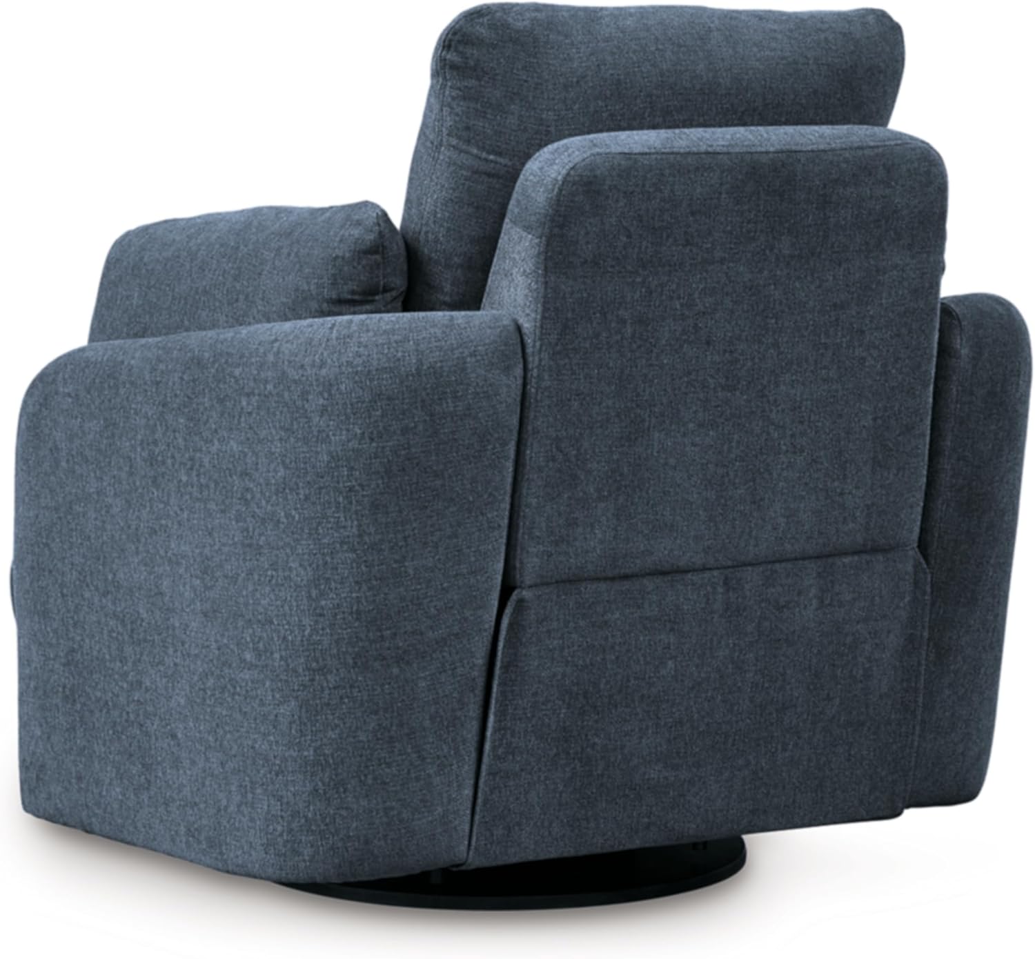 Ink Blue Polyester Swivel Recliner Armchair with Lift