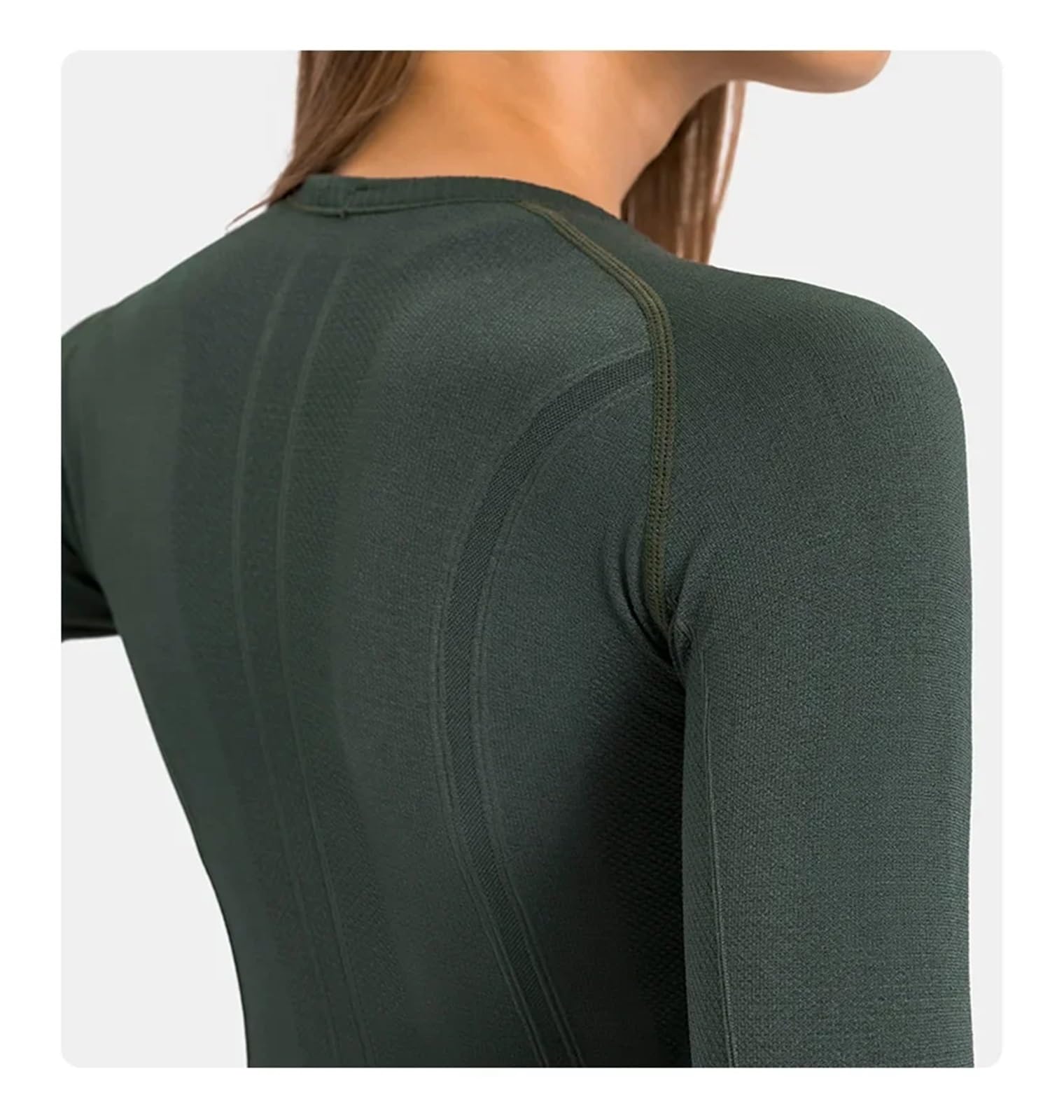 Maglietta da yoga Abbigliamento fitness senza cuciture a maniche lunghe Abbigliamento da yoga Top Wear Camicia da allenamento atletica for palestra da corsa da donna con fori for i pollici(Blue2,4-XS)