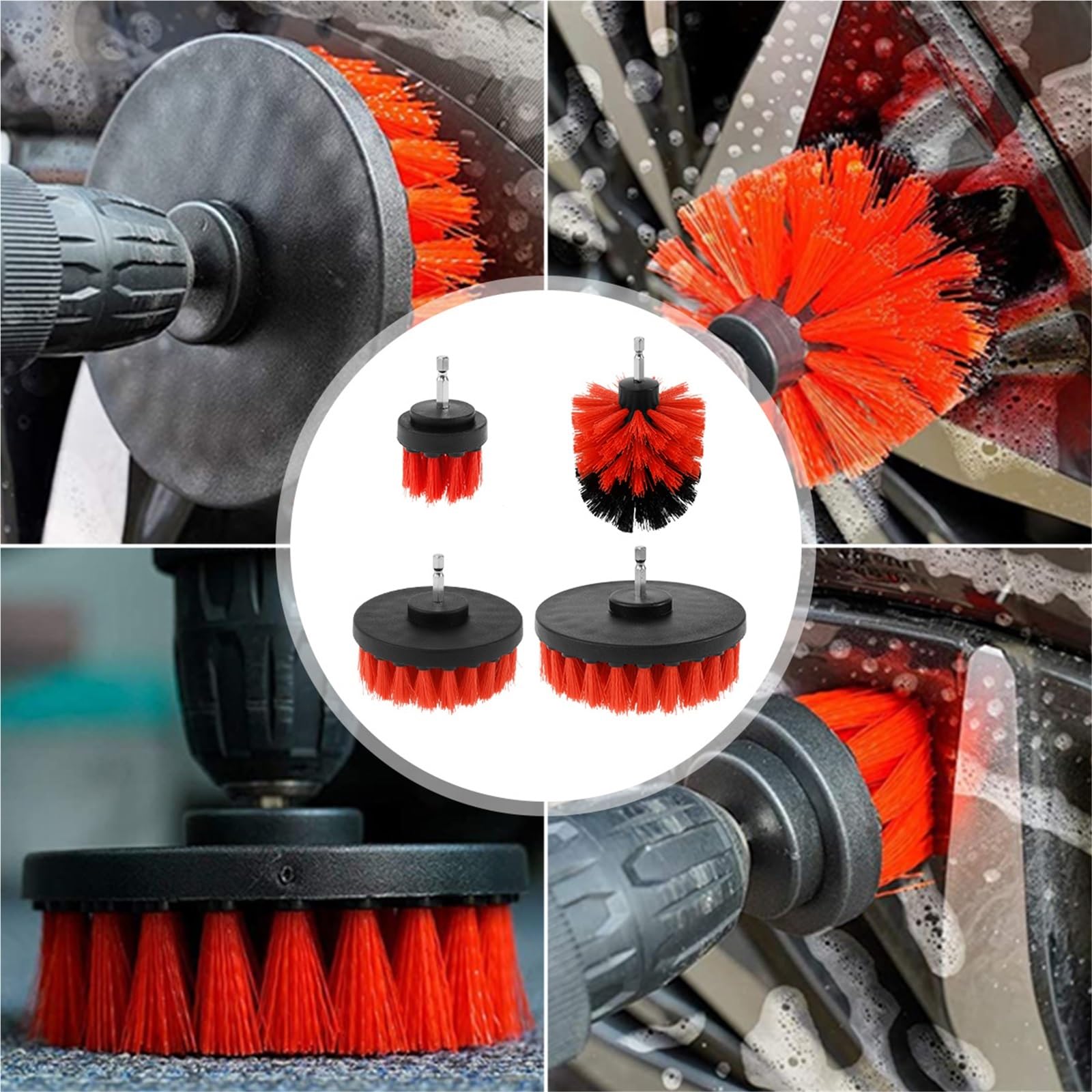 16-teiliges Auto-Detailing-Pinsel-Set, Autowasch-Reinigungsbürsten, Auto-Detailing-Pinsel-Set für Autositz-Reinigung, Auto-Motor-Detaillierungs-Kit