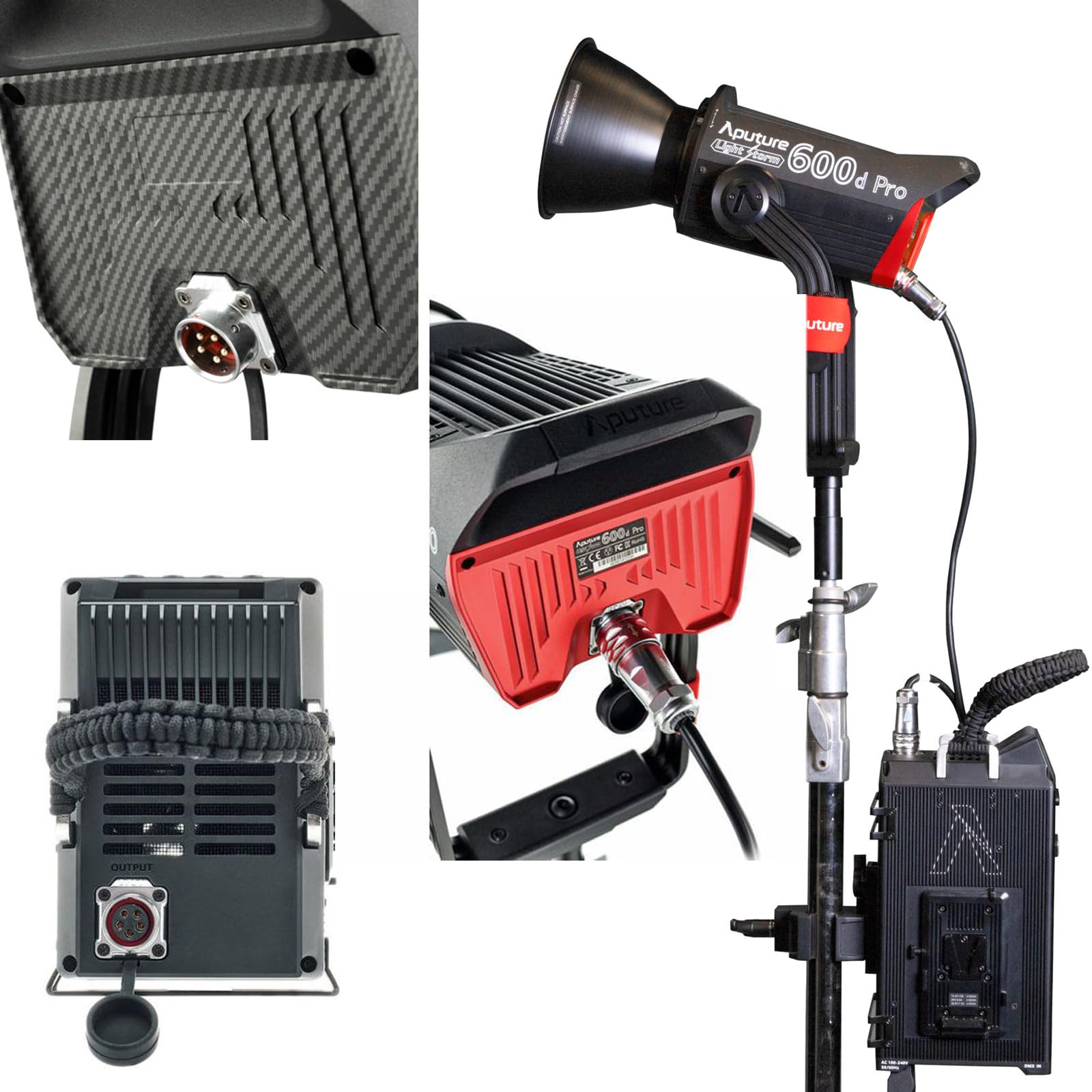 HangTon Extension Cable for Aputure LS 600d, 600x Pro, 600d Pro LED Video Light Head and Control Box Connection - Image 4