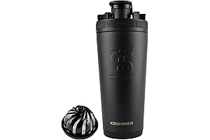 Shark Tank Shakers | Ice Shaker 26Oz Black Stainless Steel Protein Shaker,...