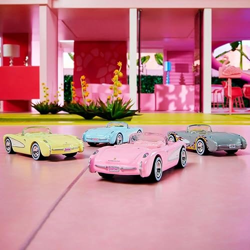 Miniatura 3 de Hot Wheels Barbie The Movie Corvette - Paquete de 4