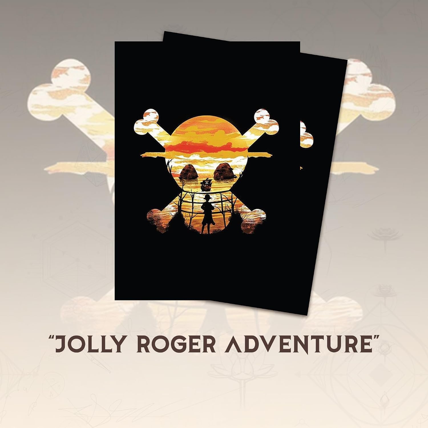 Jolly Roger Adventure MTG Card Sleeves (Textured) - 104 Count Standard Size TCG Sleeves - Compatible with Magic The Gathering - Double Sleeving - Original Art Design
