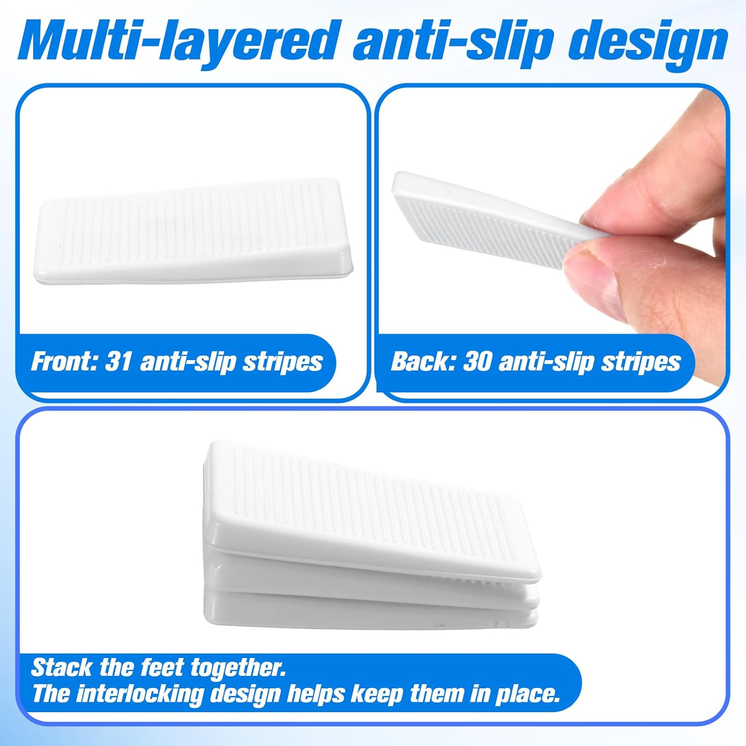 20 Pcs Shims and Wedges for Leveling Furniture Levelers for Uneven Floors Table Levelers Rubber Shims Non-Slip Texture, Table Stabilizers for Home Improvement