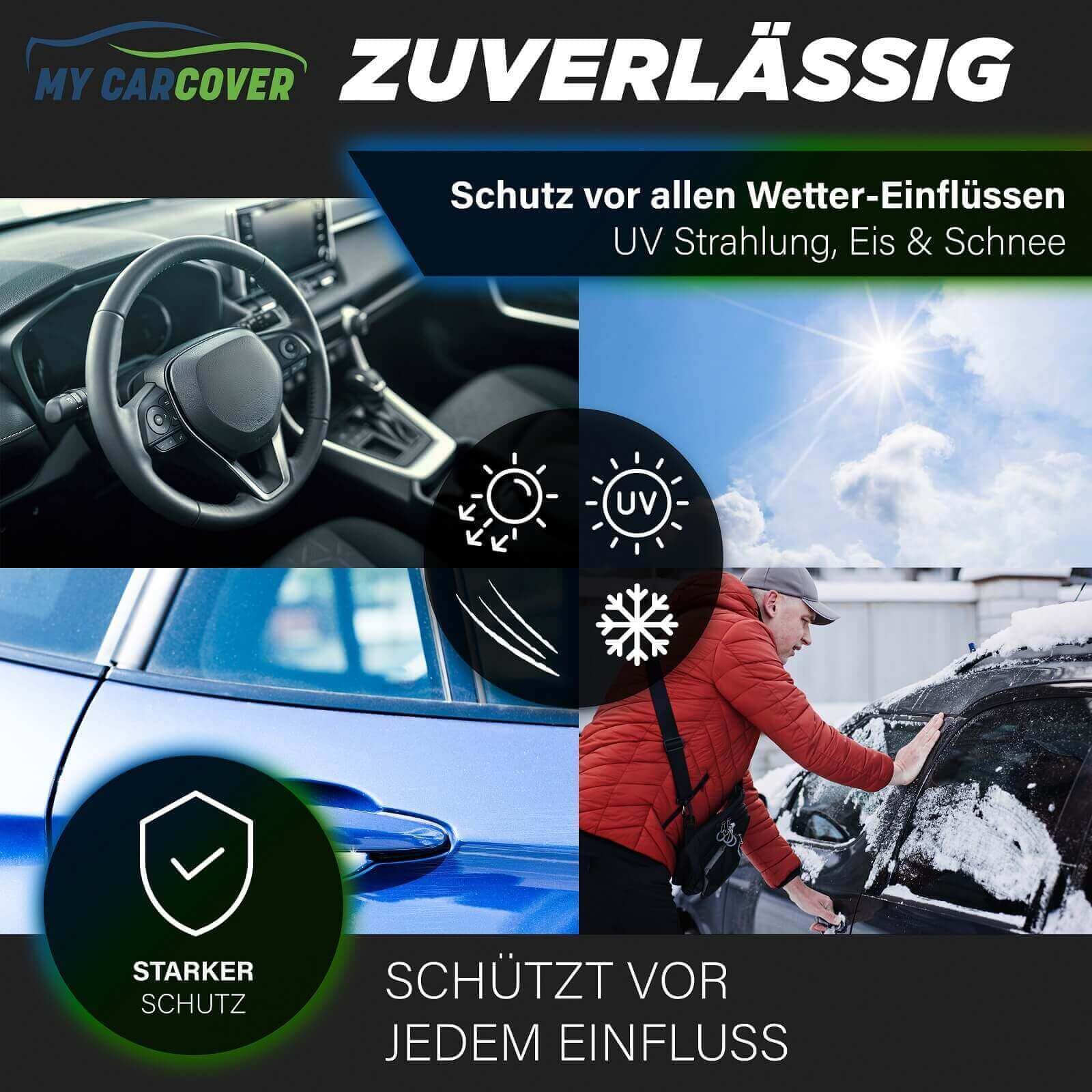 MY CARCOVER® passt für Mercedes-Benz S-Klasse W126 Bj 1979-1991 Stufenheck In-/Outdoor atmungsaktiv Ganzgarage Auto Plane Abdeckung