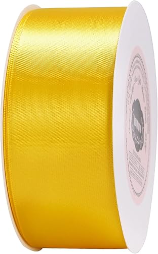 Miniatura 9 de VATIN Cinta de satén de poliéster de una cara moradaberenjena de 1-12 pulgadas de ancho, carrete de 6 yardas, perfecta para decoración de bodas,