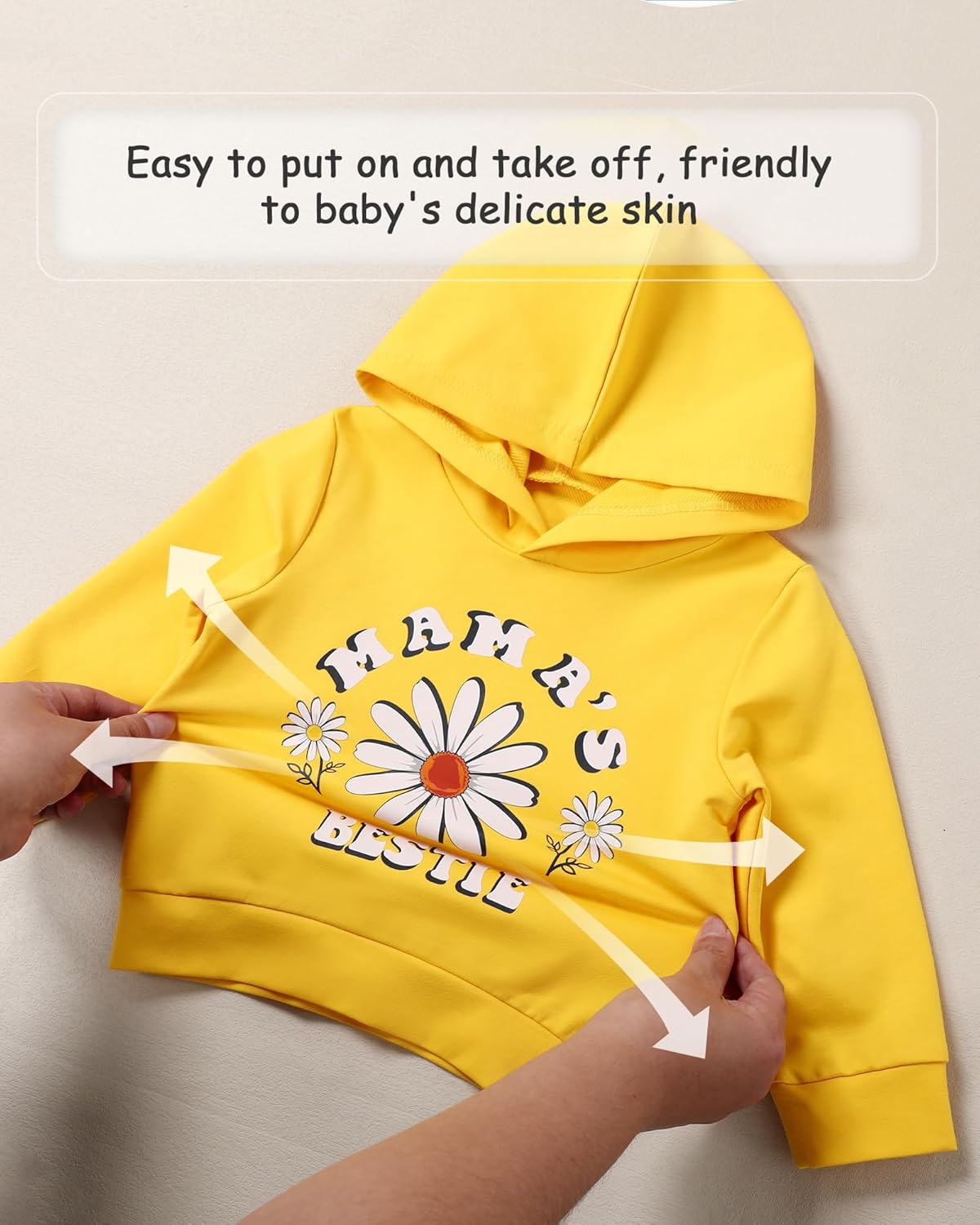 Coco&RARA Toddler Girls Clothes Baby Hoodie Sweatshirt Flower Sweatpants Outfits 2pcs Fall Winter Tracksuit Set 18M-6T - Image 4