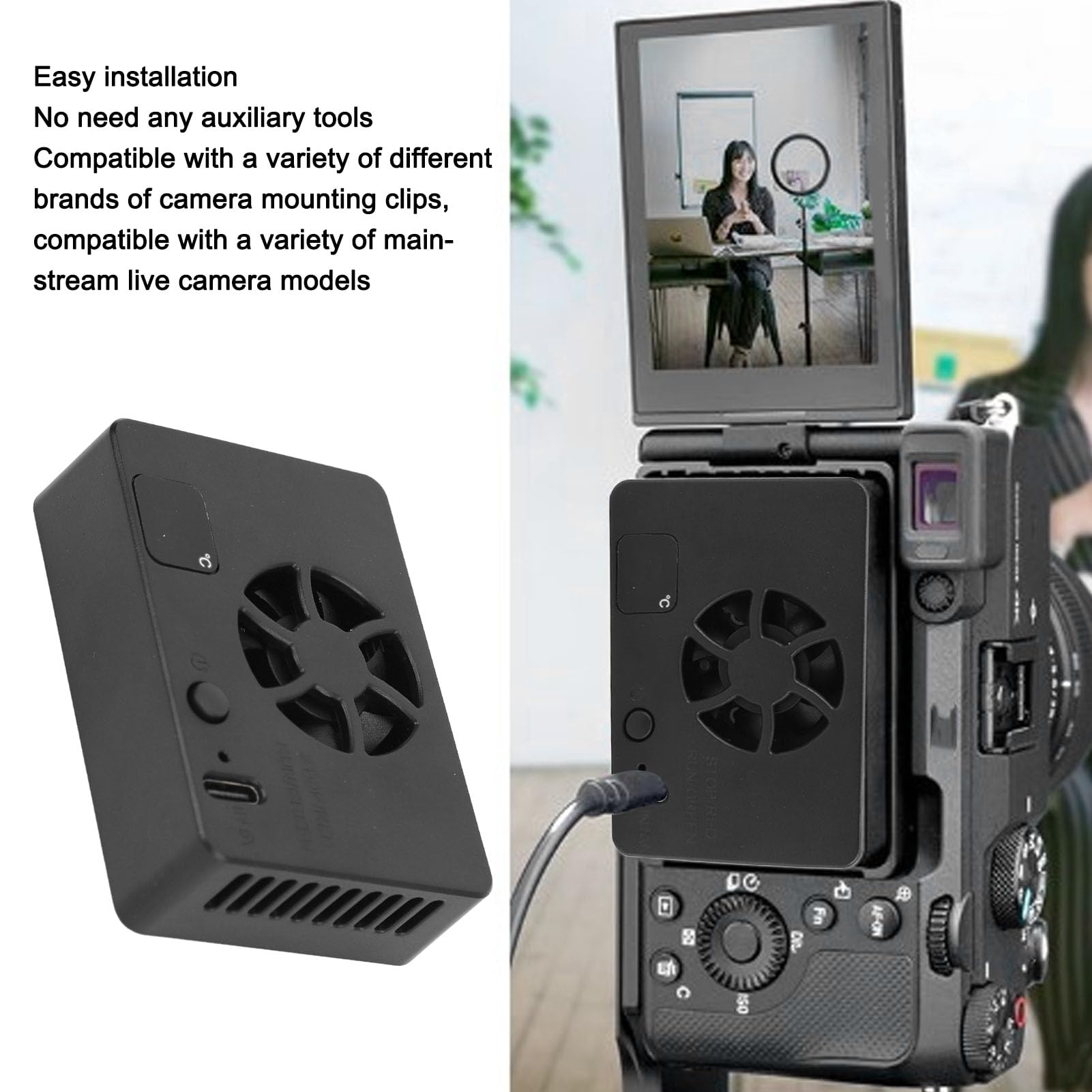 Amazon.co.jp: カメラ冷却ファン A7M4、ZVE1、A6700、A7C2、ZV E10