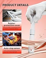 Vista 4 de Saker Bomba de transferencia de combustible alimentada por batería, bomba de combustible portátil automática con parada automática, manguera extra