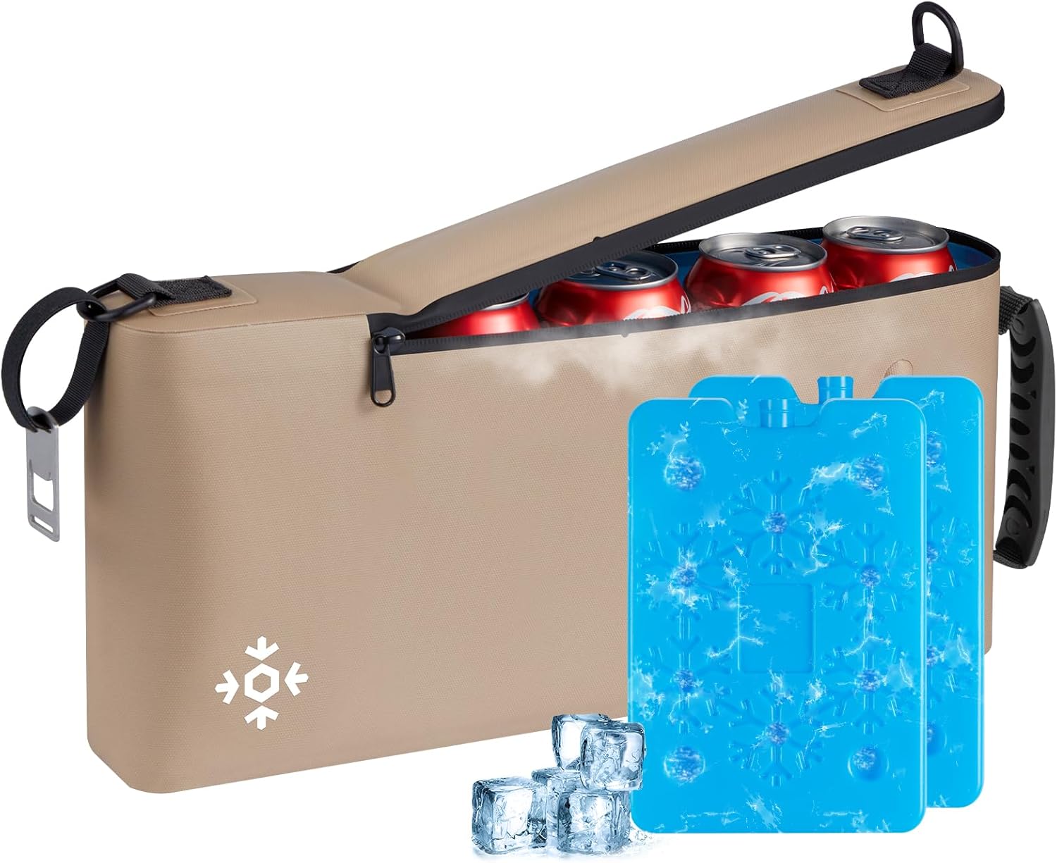 ICECO ミニ保冷バッグ クーラーボックス 4L 【極厚断熱材・保冷剤2個付き】 ソフトクーラー 小型 軽量 保冷 クーラーボックス アウトドア キャンプ ピクニック 抗菌 扱いやすい 取り外し可能なストラップ付き 正規品