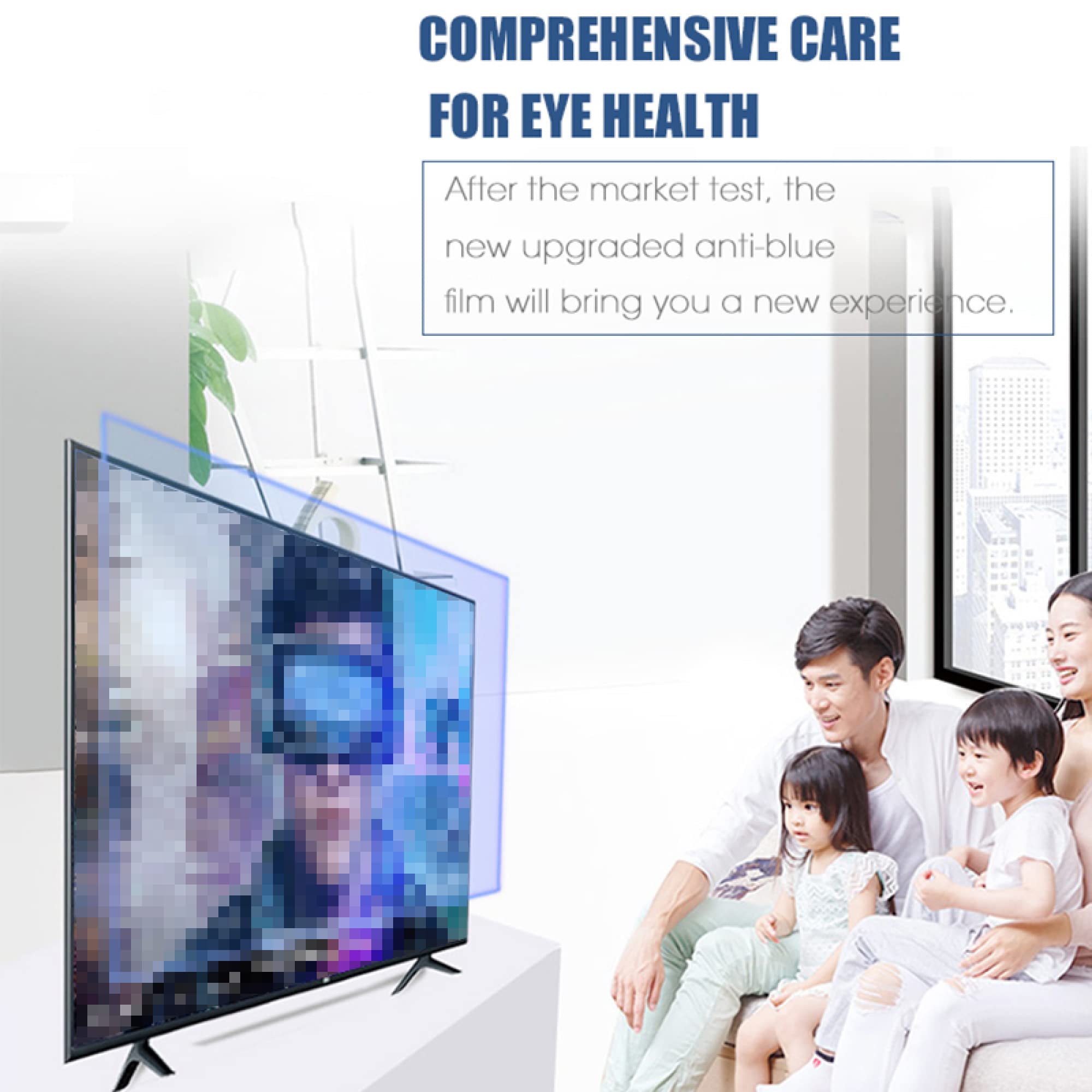 Matowa antyodblaskowa folia ochronna na ekran 32-75 cali, ochrona przed niebieskim światłem, ochrona przed zarysowaniami, łagodzi zmęczenie oczu, do LCD LED OLED QLED HDTV i zakrzywionego ekranu/A / 75 cali 1645 x 930 mm