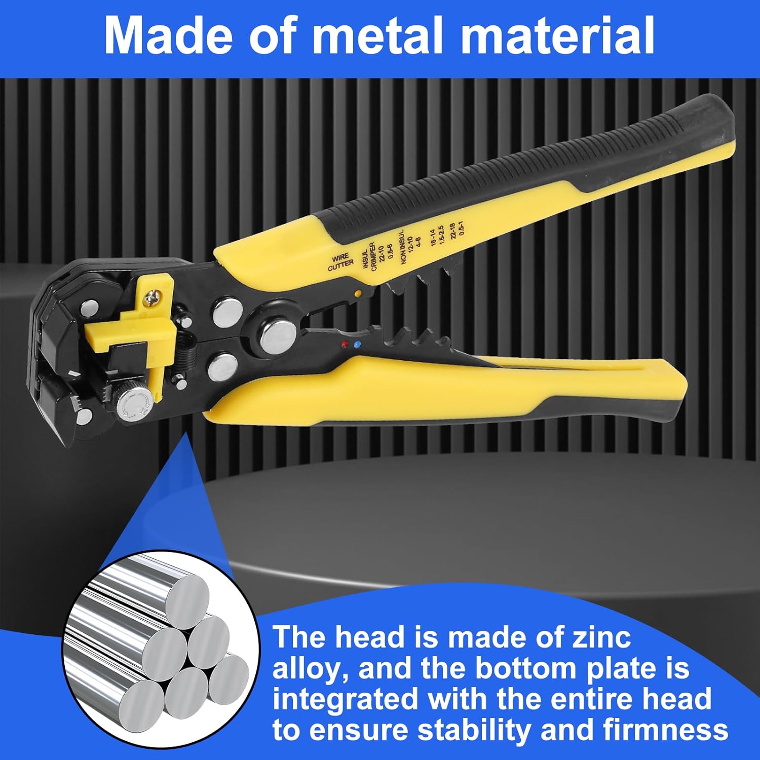 10PCS 18 IN 1 Automatic Wire Stripper Plier 24-10AWG Adjustable Cable Stripping Cutter Multifunctional Electrical Wire Stripping Tool Wire Cutting Crimping Plier for Wire Cable