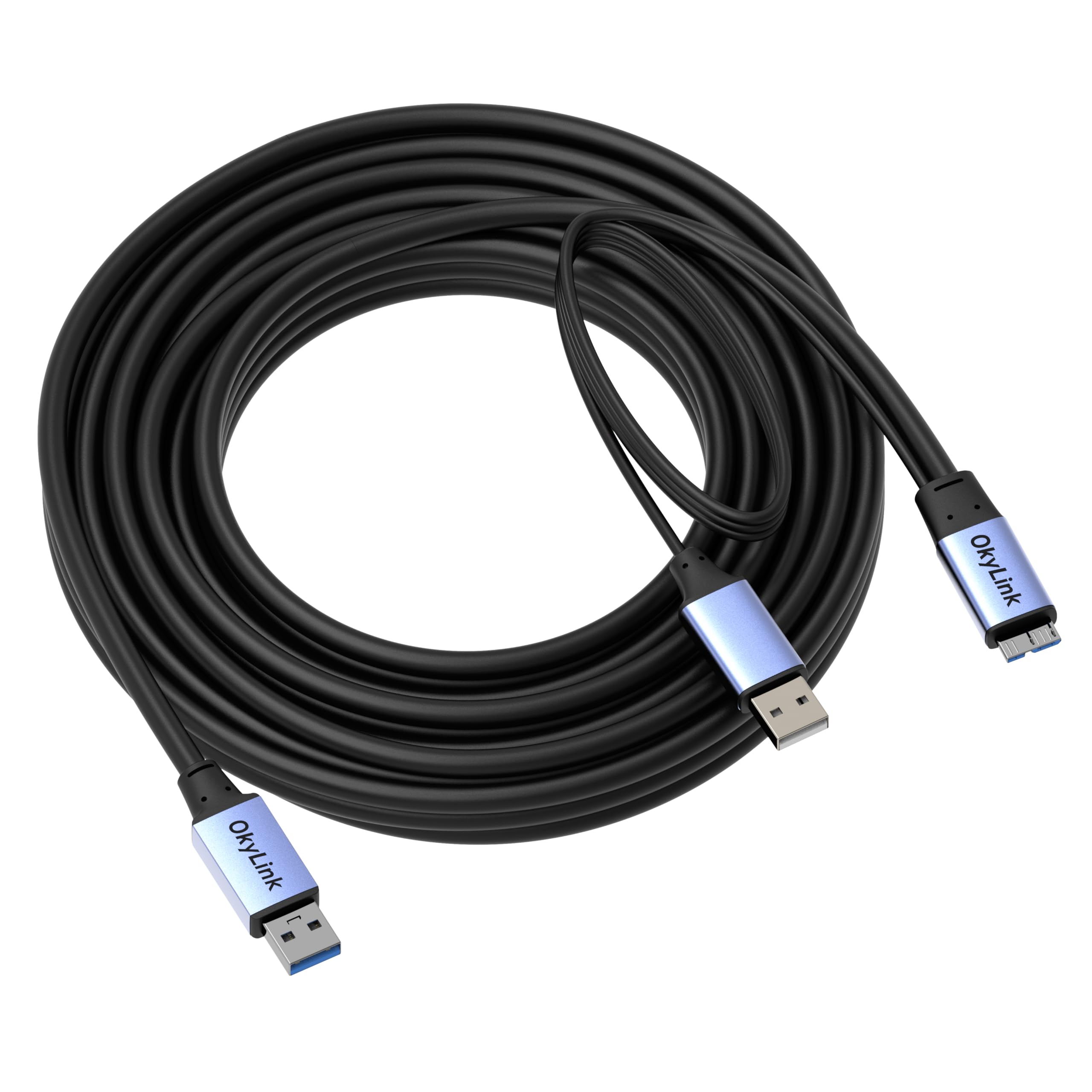 OkyLink Cavo attivo USB3.0/3.2 Gen 1 USB-A a Micro-B 5 Gbps, 8 m