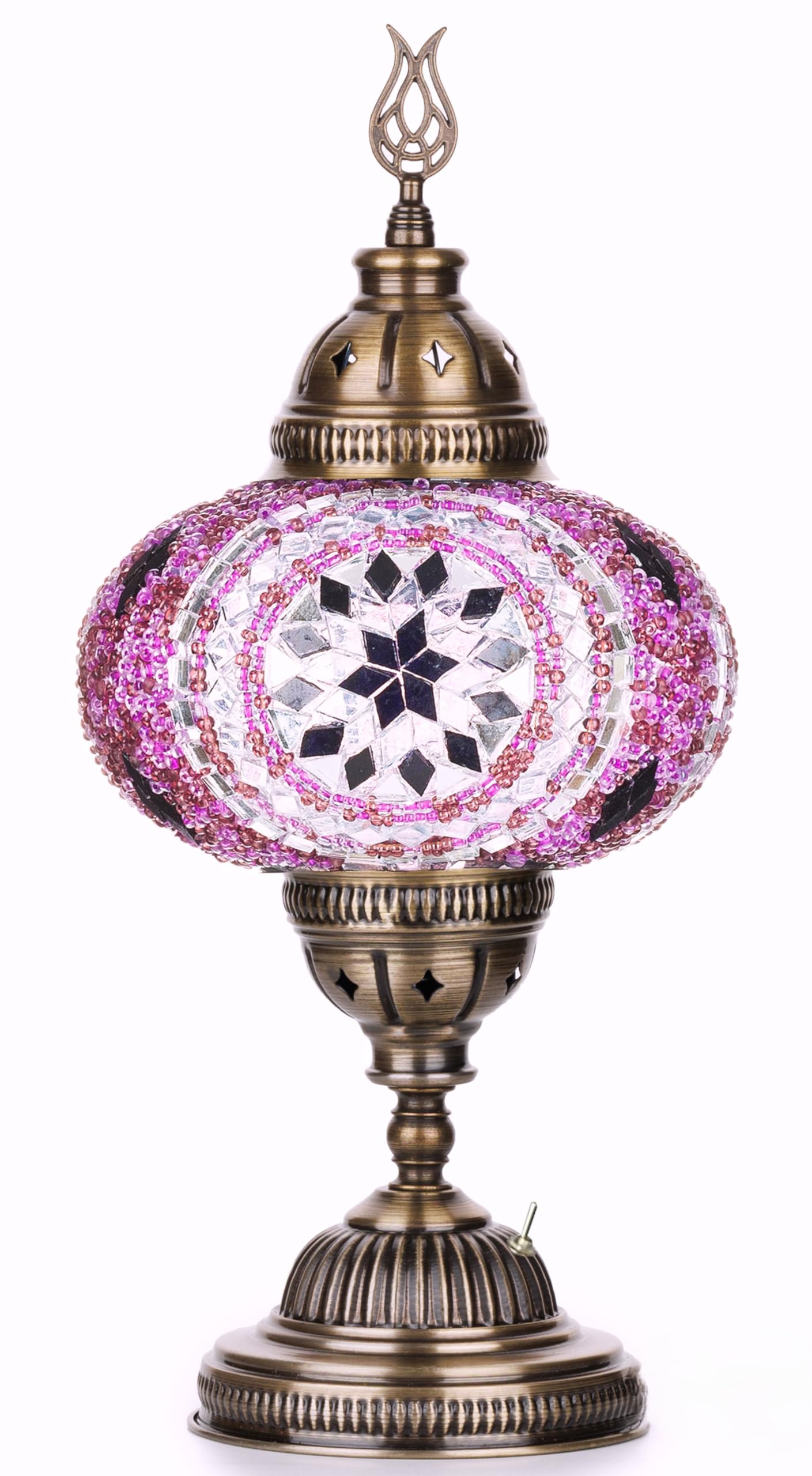 Amazon.co.jp: 電池式モザイクテーブルランプ LEDライト内蔵 トルコ