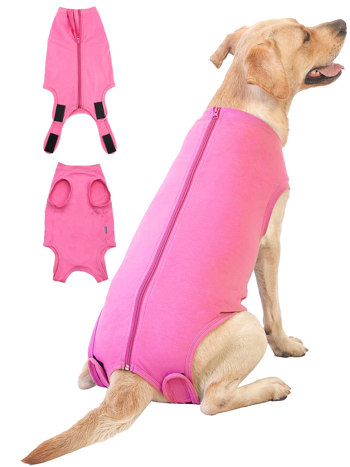 Combinaison convalescence chien rose XXL pyjama pour repos après chirurgie