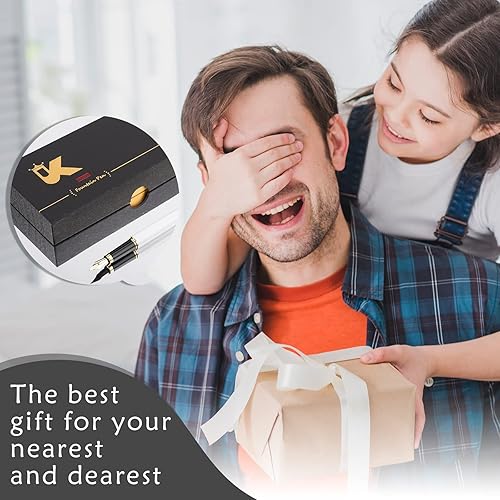 Vista 18 de Tiankool Pluma estilográfica de lujo, punta fina, exquisito juego de regalo para hombres y mujeres, incluye 10 cartuchos de tinta y convertidor