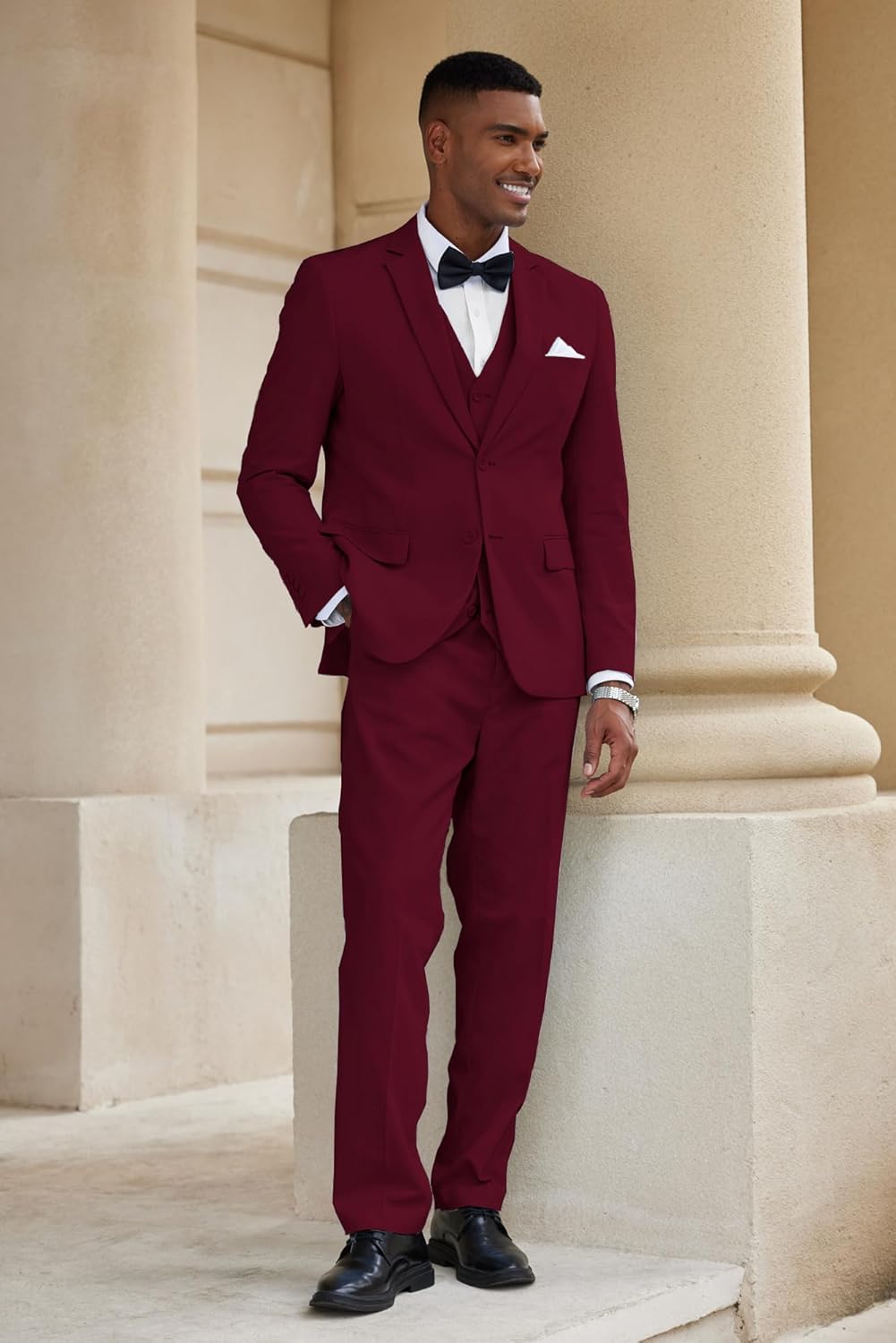 COOFANDY Men's 3 Piece Linen Suits Casual Lightweight Blazer Jackets Vest Pants Set for Wedding Business Prom - Image 4