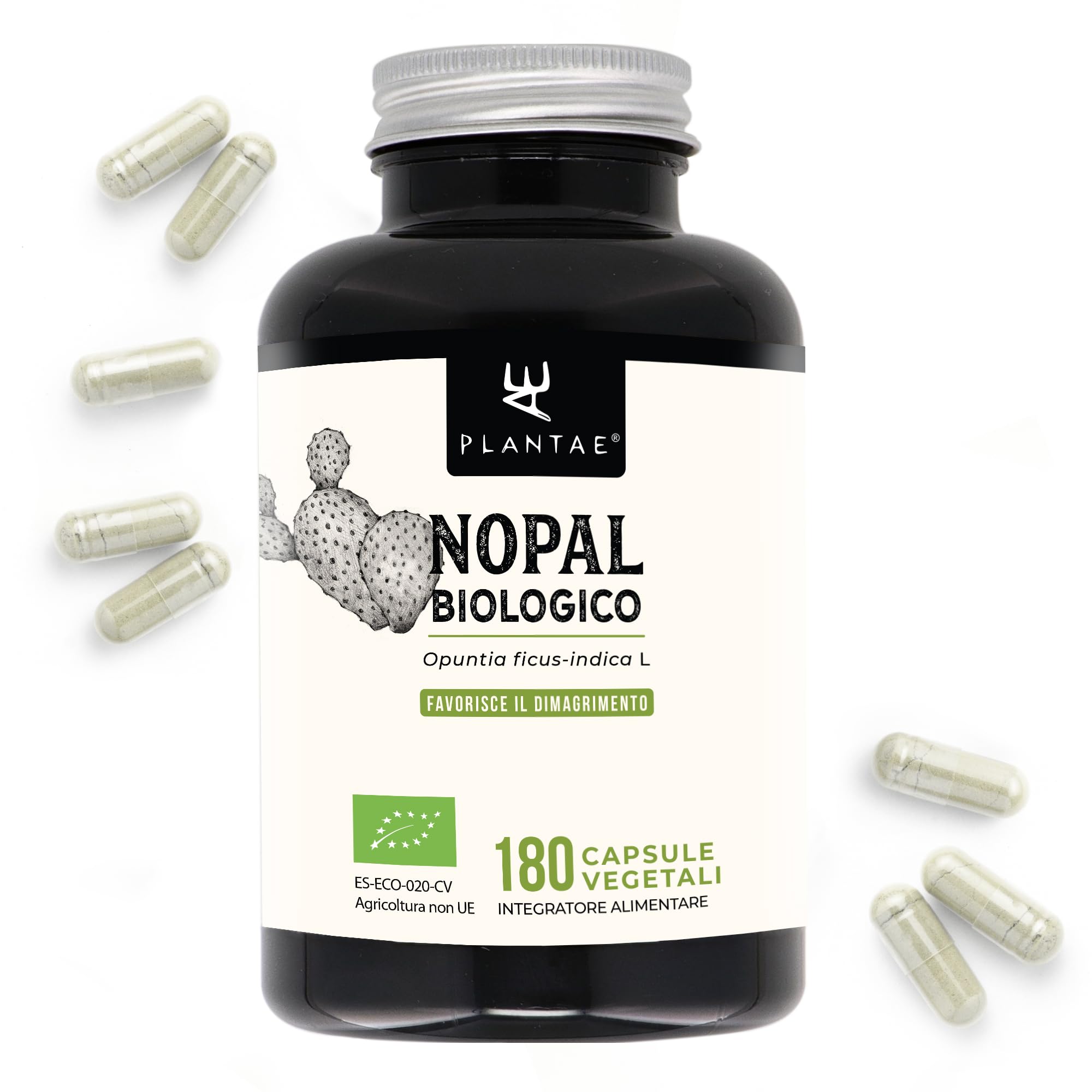 NOPAL BIOLOGICO * 470 mg / 180 capsule * Cardiovascolare (glucosa), Digestione, Peso (bruciagrassi, dimagrimento, fame)