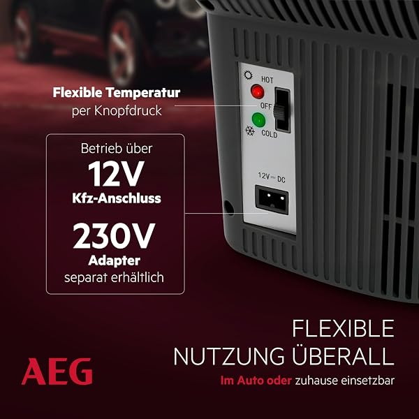 AEG Automotive Board-Bar BK 16 Thermoelectric Cooler Box and Warmer 16 Litre, 12 Volt for Car and Socket, Can Be Attached to Car - 4